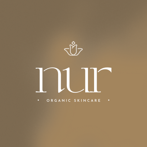 White and Beige Feminine Skincare Product Logo